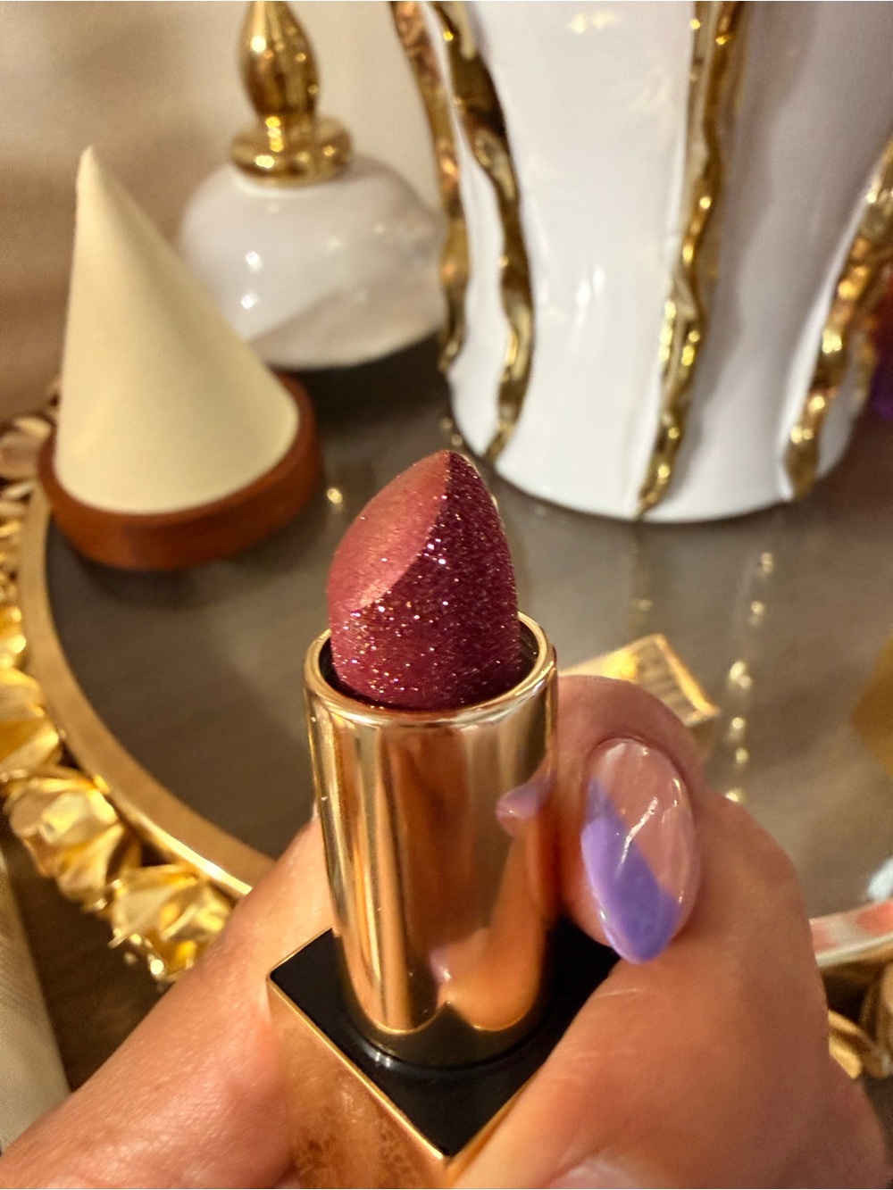 Chantecaille Lip Cristal Lipstick in Gold Case - Aventurine Shade - Picture 6 of 10